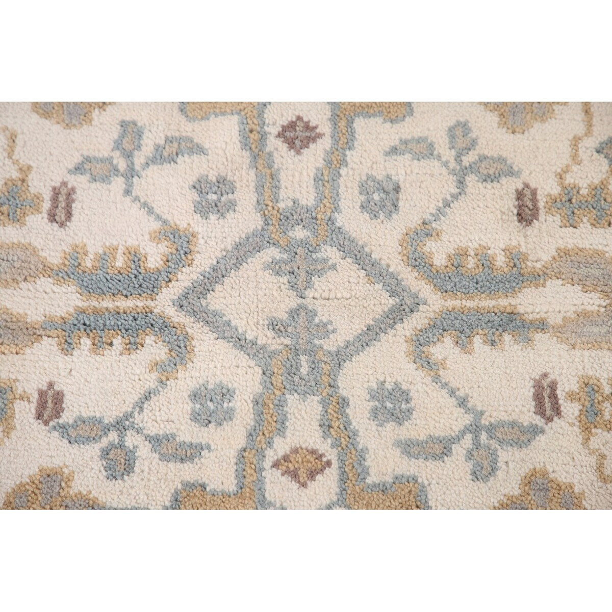 Earth Tone Transitional Oushak Runner Rug Hand-Knotted Wool Carpet - 2'7"x 11'10"