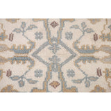Earth Tone Transitional Oushak Runner Rug Hand-Knotted Wool Carpet - 2'7"x 11'10"