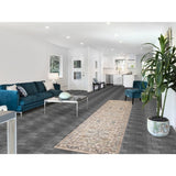 Earth Tone Transitional Oushak Runner Rug Hand-Knotted Wool Carpet - 2'7"x 11'10"