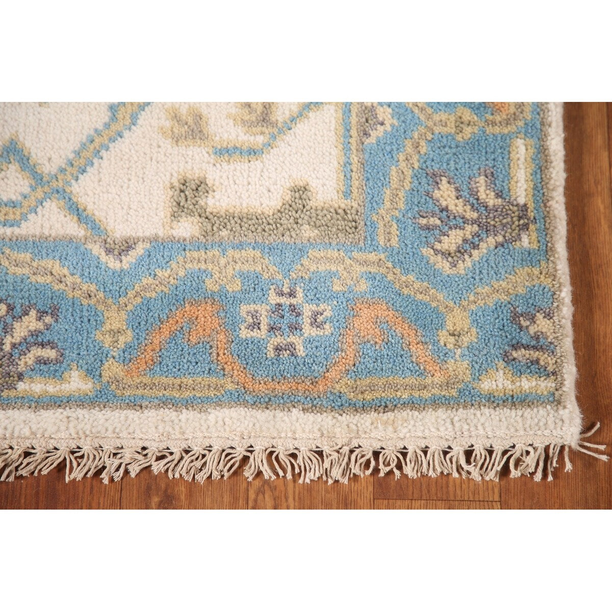 Earth Tone Transitional Oushak Runner Rug Handmade Wool Carpet - 2'6"x 7'10"