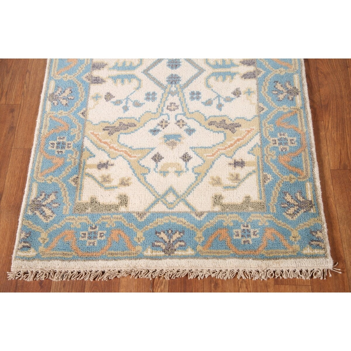 Earth Tone Transitional Oushak Runner Rug Handmade Wool Carpet - 2'6"x 7'10"