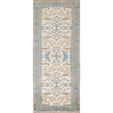 Earth Tone Transitional Oushak Runner Rug Handmade Wool Carpet - 2'6"x 7'10"