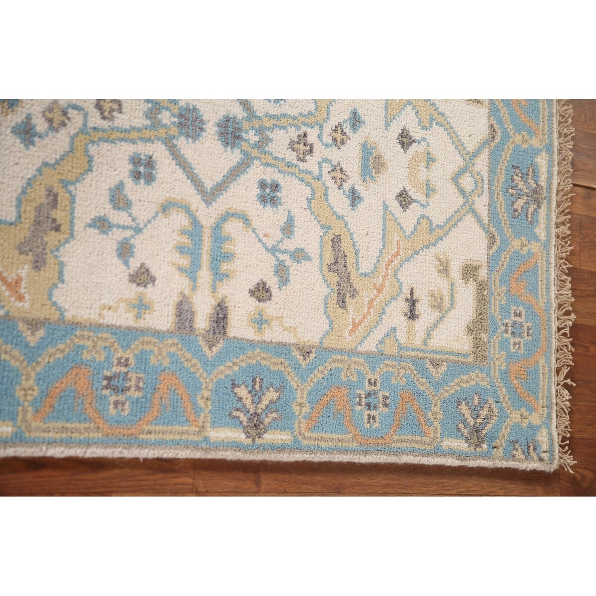 Earth Tone Transitional Oushak Runner Rug Handmade Wool Carpet - 2'6"x 7'10"