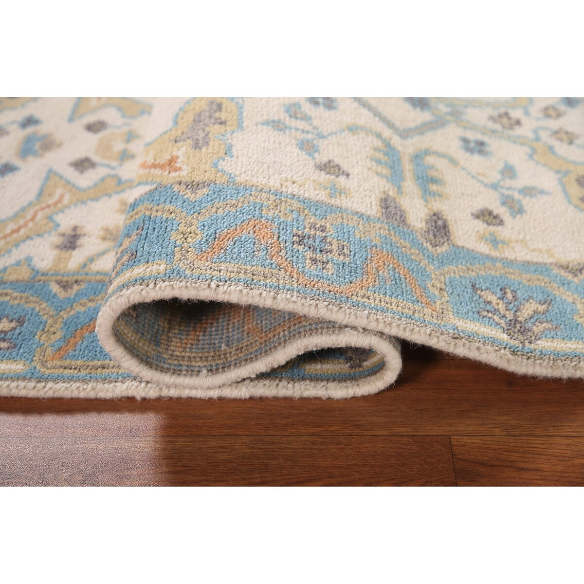 Earth Tone Transitional Oushak Runner Rug Handmade Wool Carpet - 2'6"x 7'10"