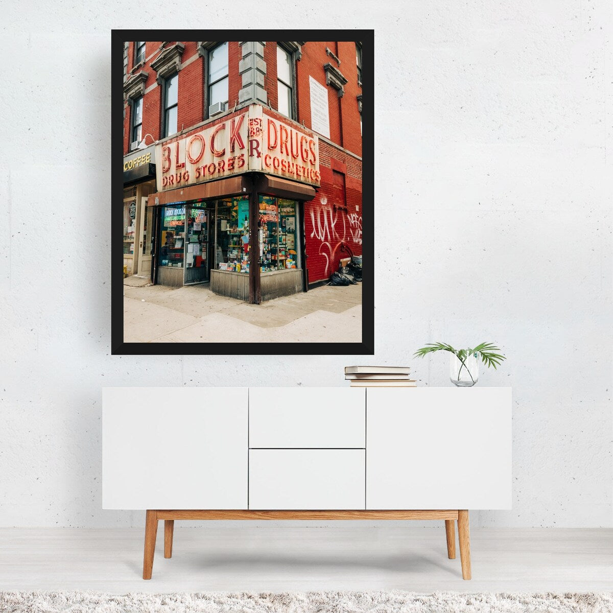 East Village New York Block Drug Stores Photography Art Print/Poster