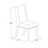 East West Furniture 11 Piece Dining Table Set Includes a Table and 10 Linen Fabric Chairs(Finish Options)