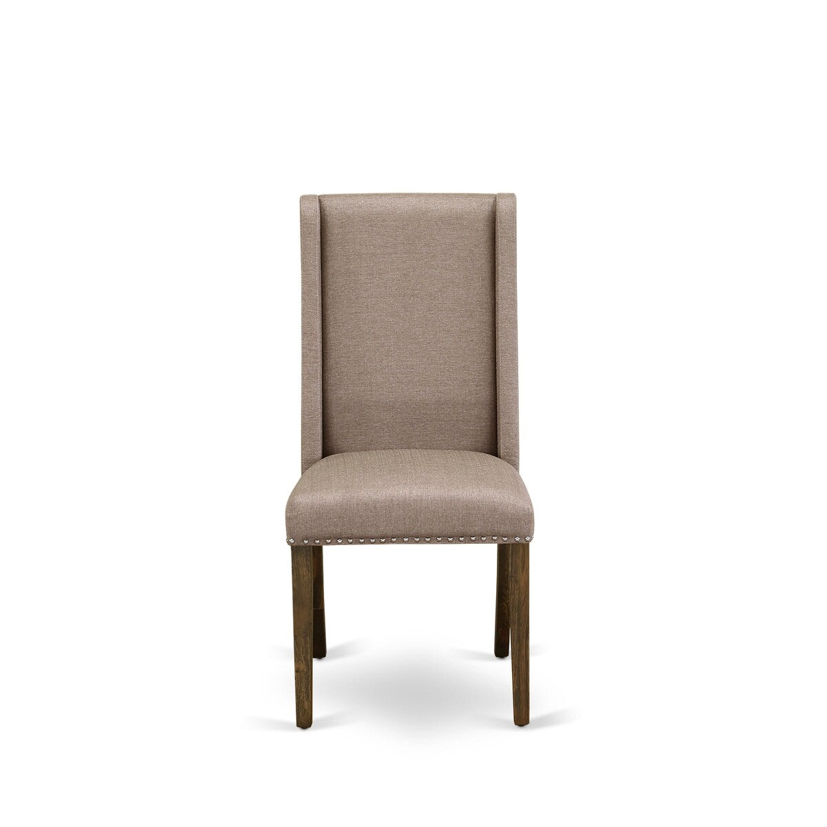 East West Furniture 11 Piece Dining Table Set Includes a Table and 10 Linen Fabric Chairs(Finish Options)