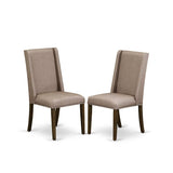 East West Furniture 11 Piece Dining Table Set Includes a Table and 10 Linen Fabric Chairs(Finish Options)