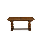 East West Furniture 11 Piece Dining Table Set Includes a Table and 10 Linen Fabric Chairs(Finish Options)