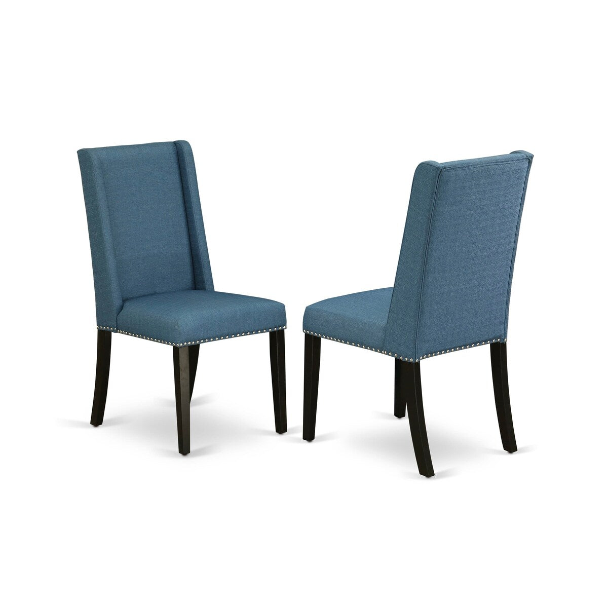 East West Furniture 11 Piece Dining Table Set Includes a Table and 10 Linen Fabric Chairs(Finish Options)
