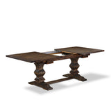 East West Furniture 11 Piece Dining Table Set Includes a Table and 10 Linen Fabric Chairs(Finish Options)