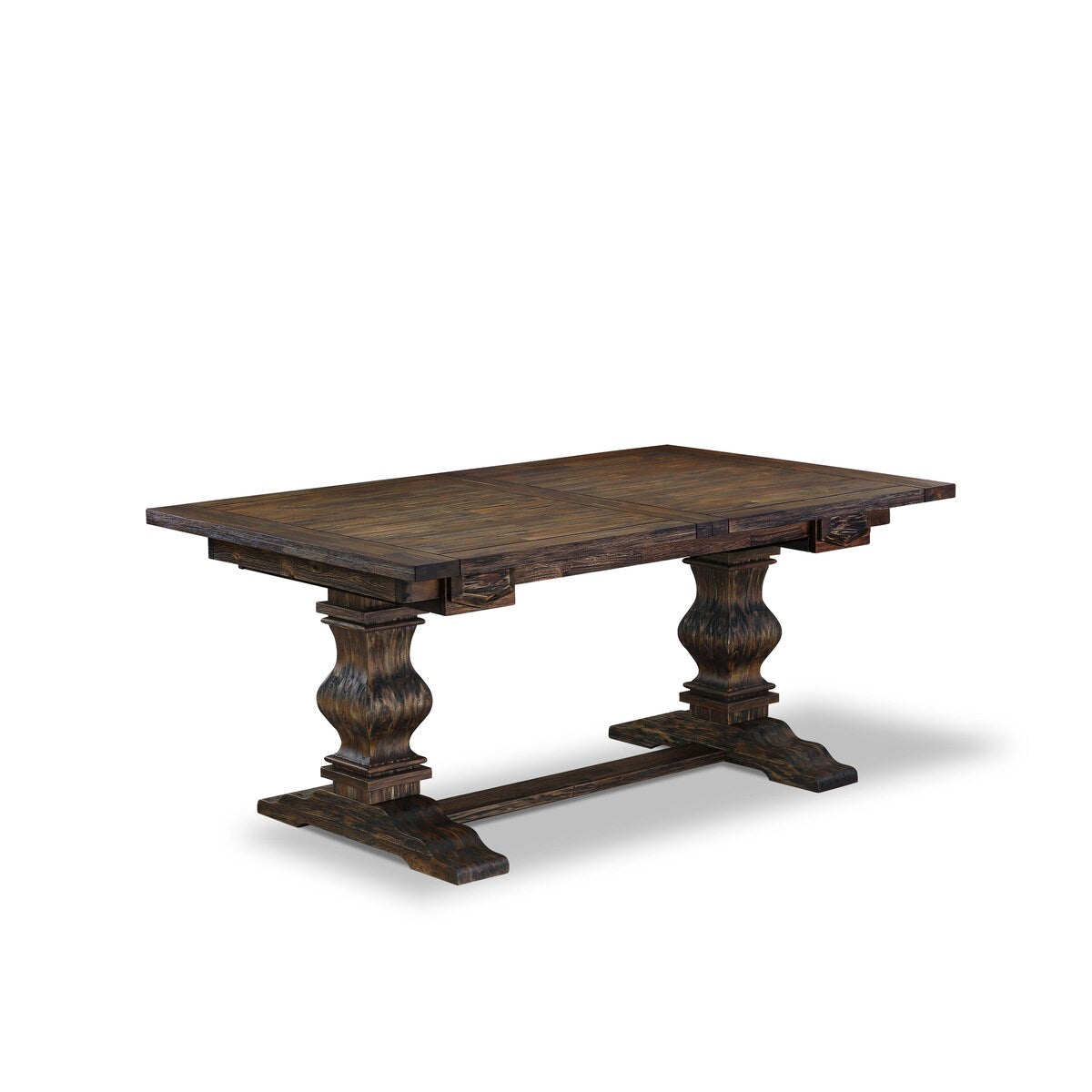 East West Furniture 11 Piece Dining Table Set Includes a Table and 10 Linen Fabric Chairs(Finish Options)