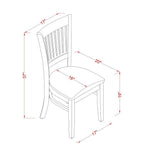 East West Furniture 3 Piece Dining Set- a Round Dining Room Table and 2 Chairs, Oak(Seat Type Options)