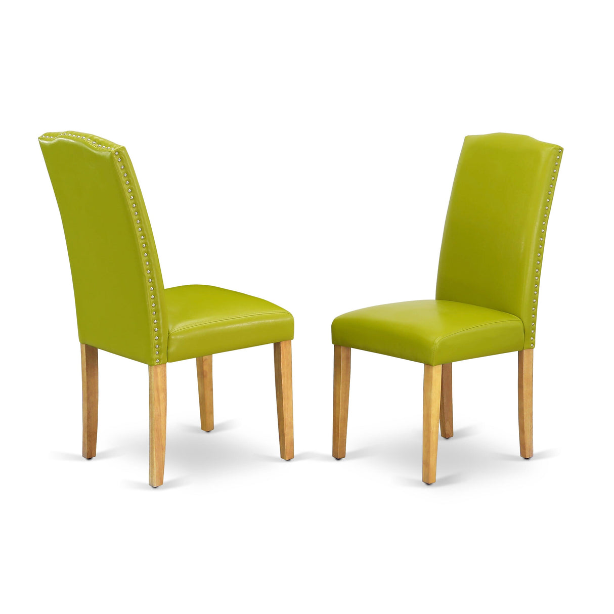 East West Furniture 3 Piece Kitchen Table Set - a Round Dining Table and 2 Upholstered Chairs, (Finish Options)