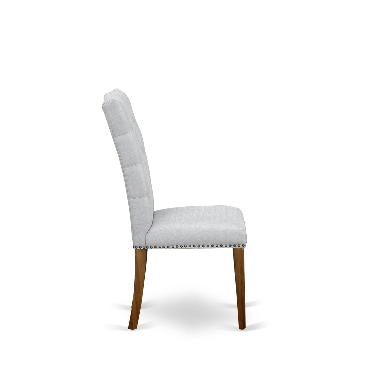 East West Furniture 5 Piece Dining Set- a Round Dining Table with Pedestal and 4 Linen Fabric Kitchen Chairs, (Finish Options)