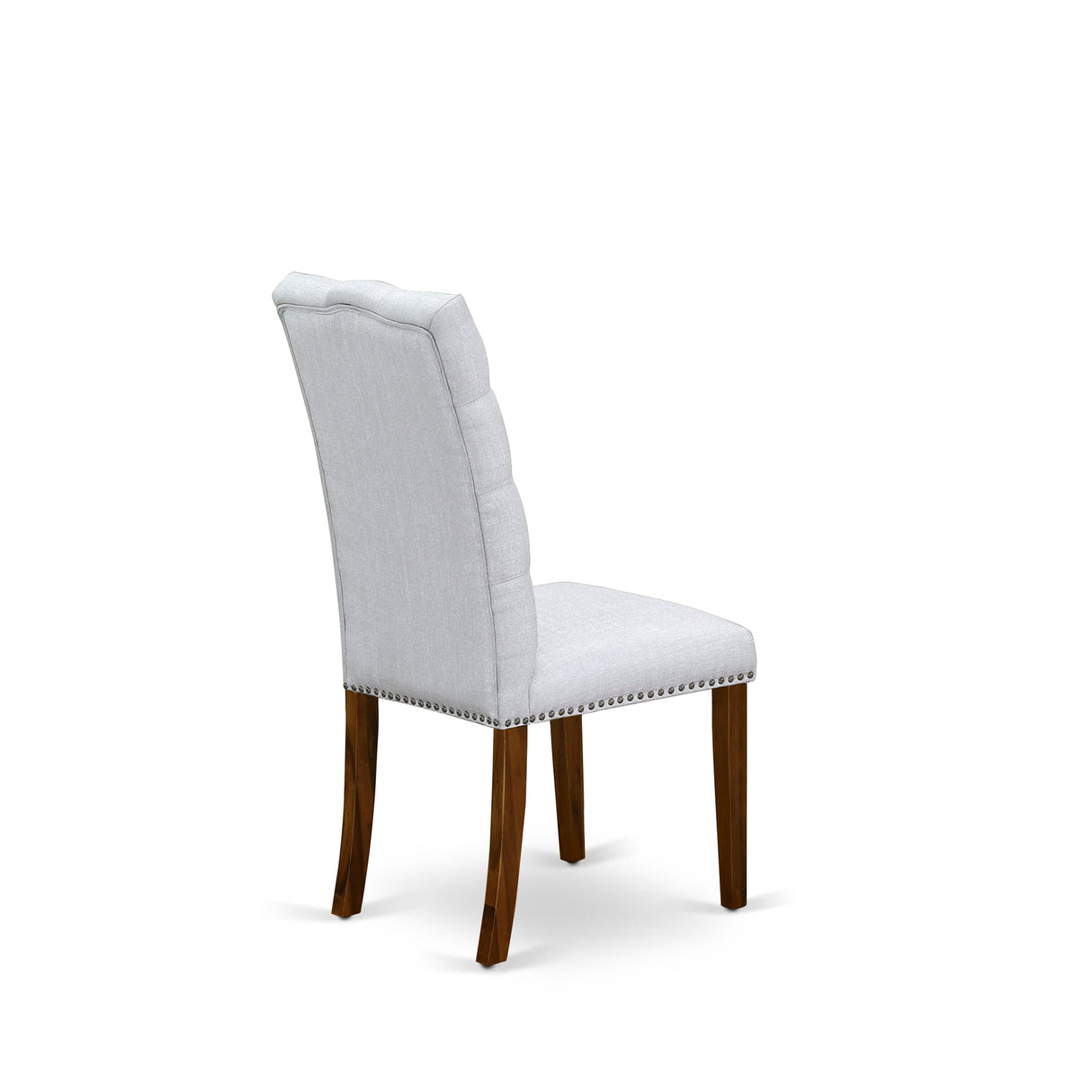 East West Furniture 5 Piece Dining Set- a Round Dining Table with Pedestal and 4 Linen Fabric Kitchen Chairs, (Finish Options)