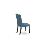 East West Furniture 5 Piece Dining Table Set- a Wooden Table and 4 Linen Fabric Parson Chairs(Finish Options)