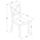 East West Furniture 5 Piece Kitchen Table Set- A Round Dining Room Table and Dining Chairs, Cappuccino (Seat Type Option)