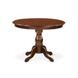 East West Furniture 5 Piece Kitchen Table & Chairs Set Includes a Round Dining Room Table and 4 Dining Chairs, (Finish Options)