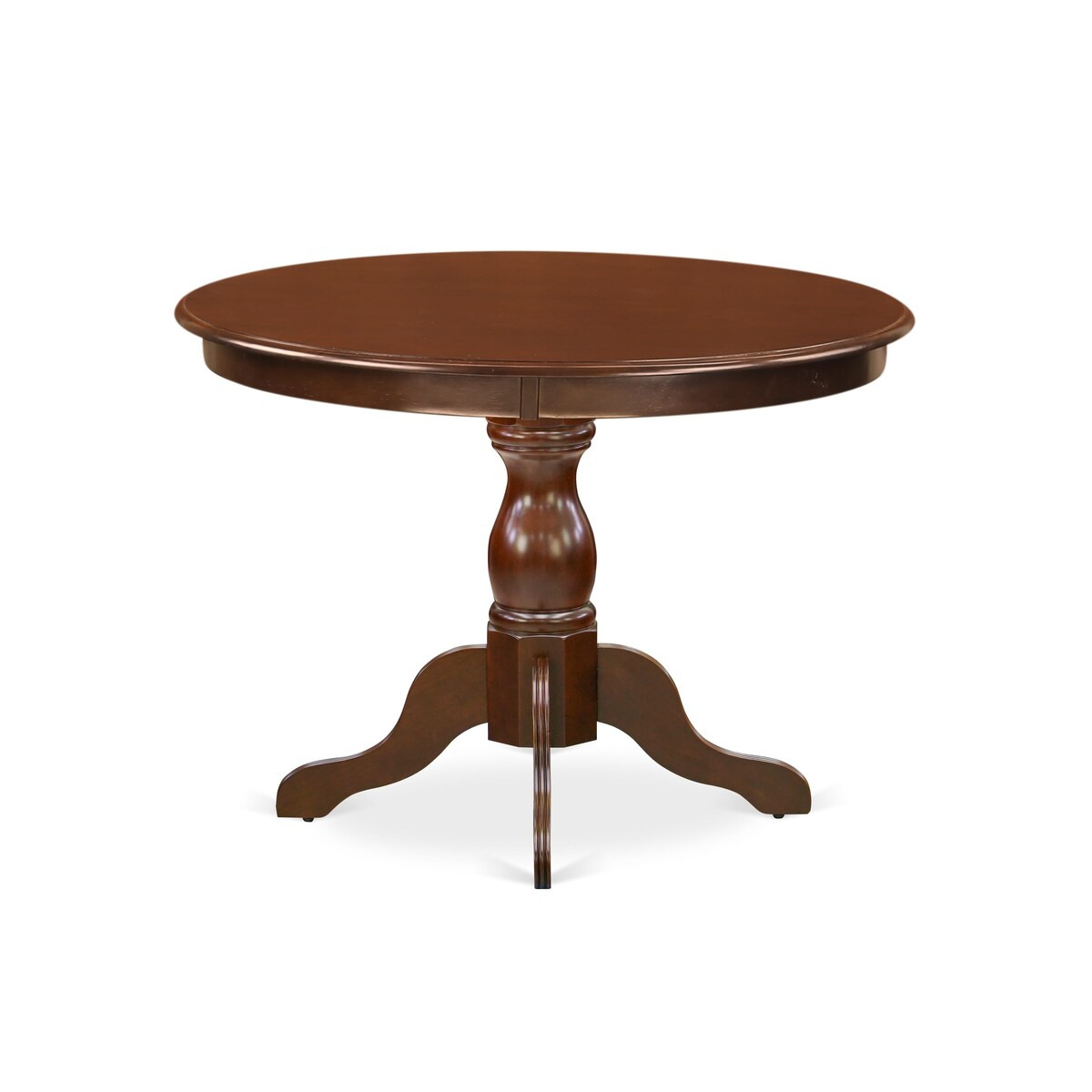 East West Furniture 5 Piece Kitchen Table & Chairs Set Includes a Round Dining Room Table and 4 Dining Chairs, (Finish Options)