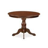 East West Furniture 5 Piece Kitchen Table & Chairs Set Includes a Round Dining Room Table and 4 Dining Chairs, (Finish Options)