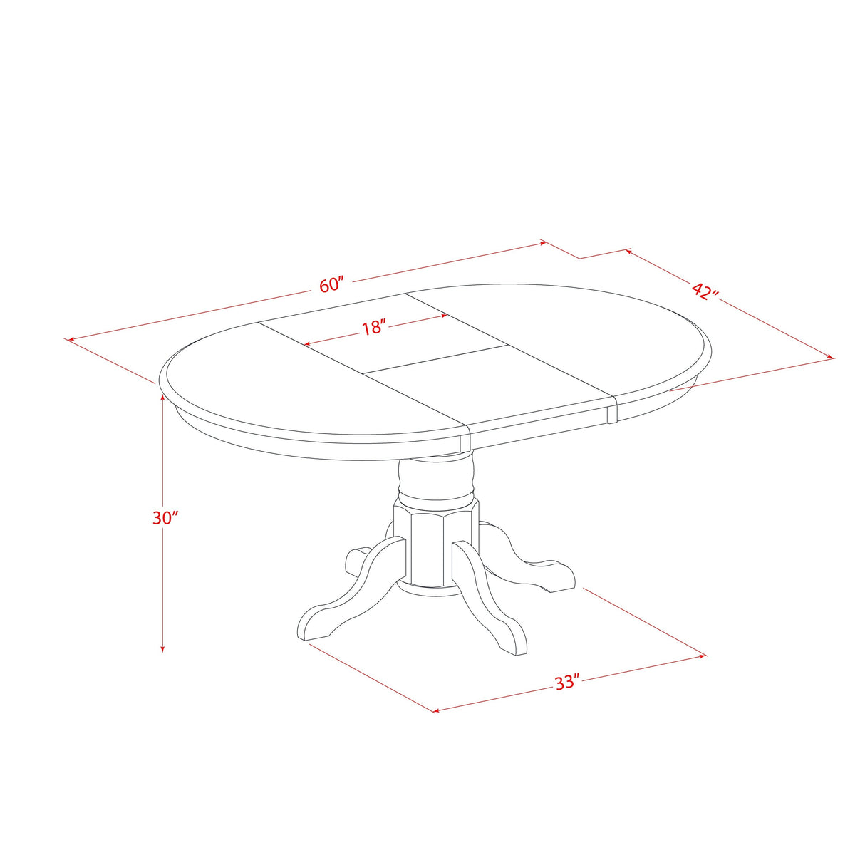 East West Furniture 7 Piece Dining Table Set- an Oval Dining Table with Butterfly Leaf and 6 Kitchen Chairs (Seat Type Options)
