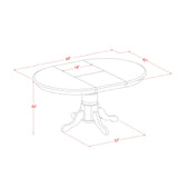 East West Furniture 7 Piece Dining Table Set- an Oval Dining Table with Butterfly Leaf and 6 Kitchen Chairs (Seat Type Options)