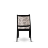 East West Furniture Dining Set Includes a Round Table and Stackable Kitchen Chairs, Black (Pieces & Seat Type Options)