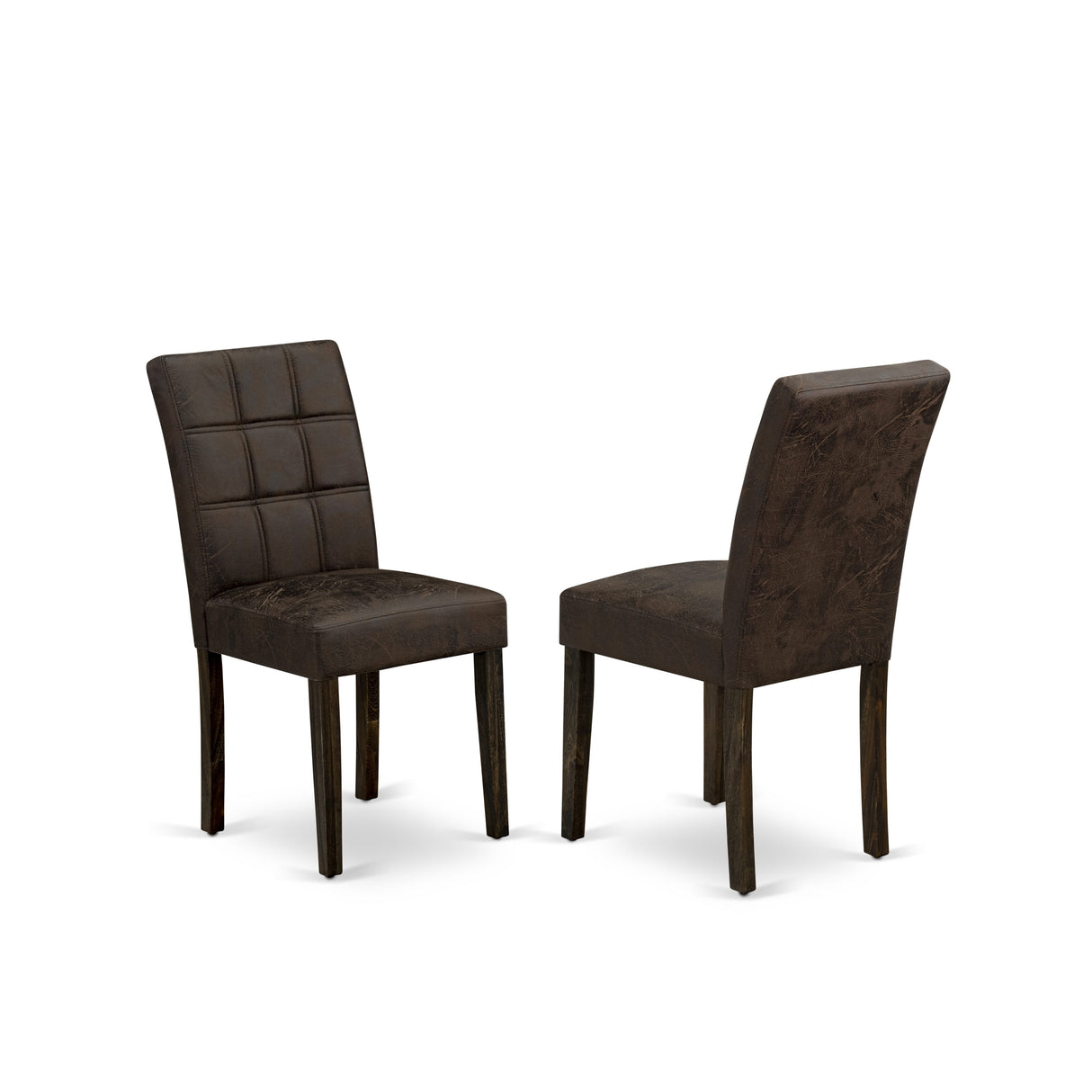 East West Furniture Dinette Set Contains a Rectangle Dining Table and Chairs, Distressed Jacobean (Pieces Options)
