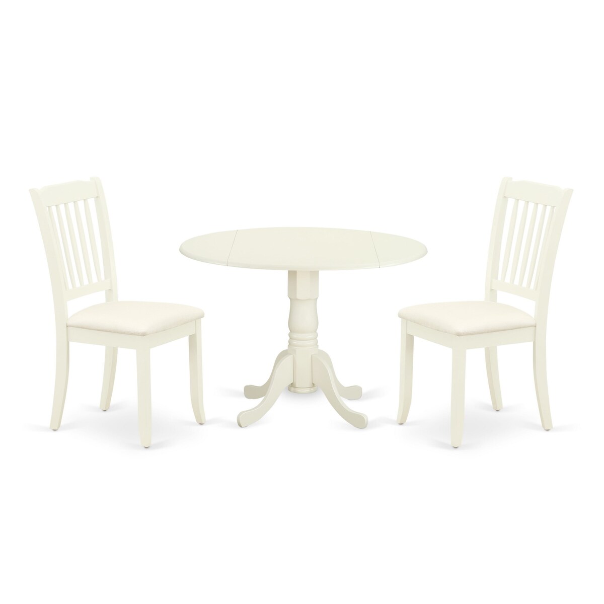 East West Furniture Dining Room Furniture Set Includes a Kitchen Table and Linen Fabric Dining Chairs, (Pieces & Finish Options)