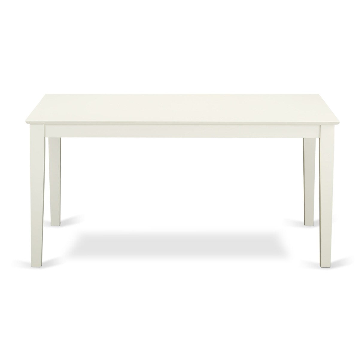 East West Furniture Dining Room Set Includes a Rectangle Dining Table and Upholstered Chairs, Linen White (Pieces Options)