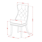 East West Furniture Dining Room Set Includes a Rectangle Dining Table and Upholstered Chairs, Linen White (Pieces Options)