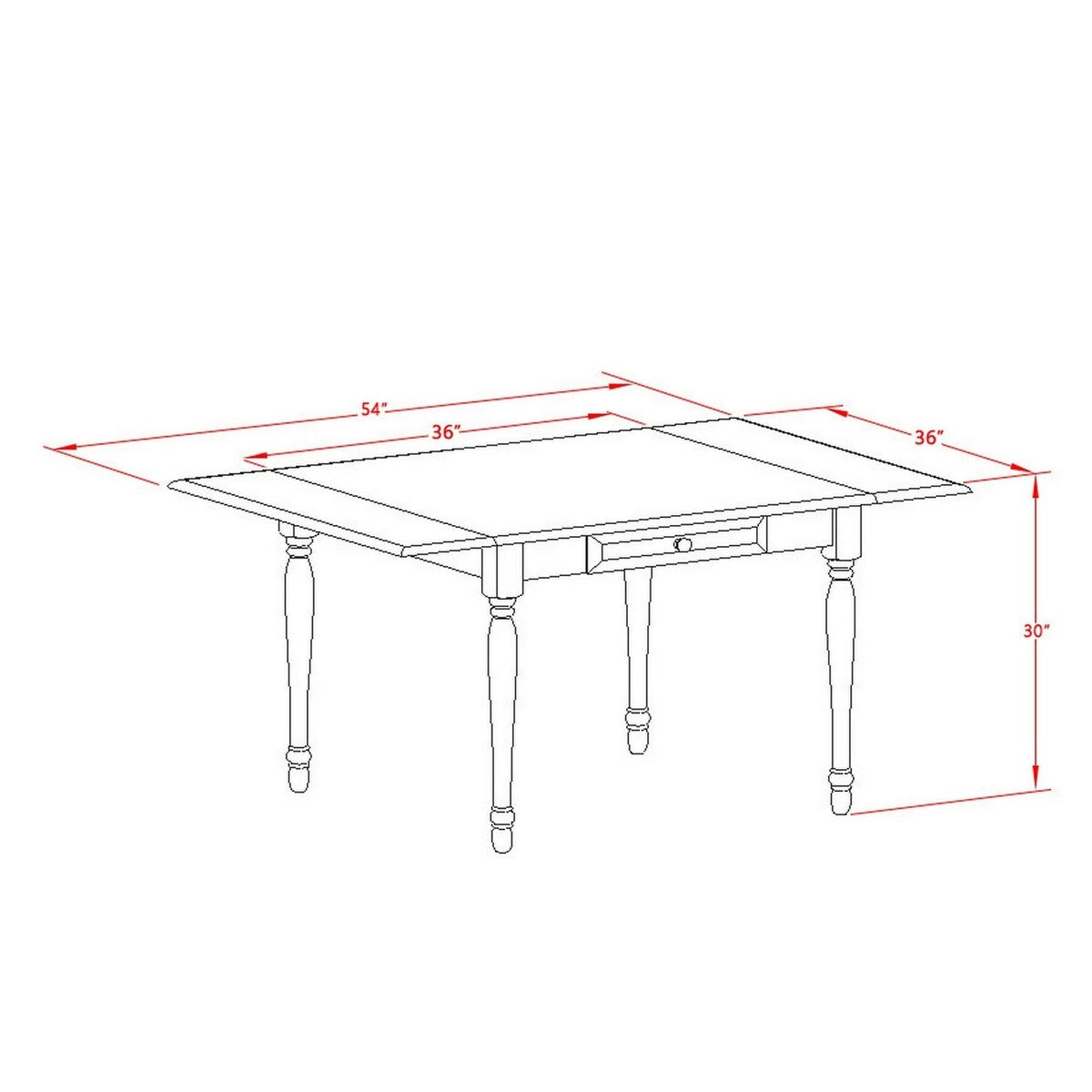 East West Furniture Dining Room Table Set Includes a Rectangle Kitchen Table with Dropleaf and Dining Chairs (Pieces Options)
