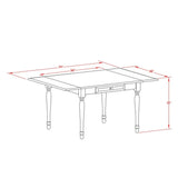 East West Furniture Dining Room Table Set Includes a Rectangle Kitchen Table with Dropleaf and Dining Chairs (Pieces Options)