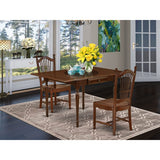 East West Furniture Dining Room Table Set Includes a Rectangle Kitchen Table with Dropleaf and Dining Chairs (Pieces Options)
