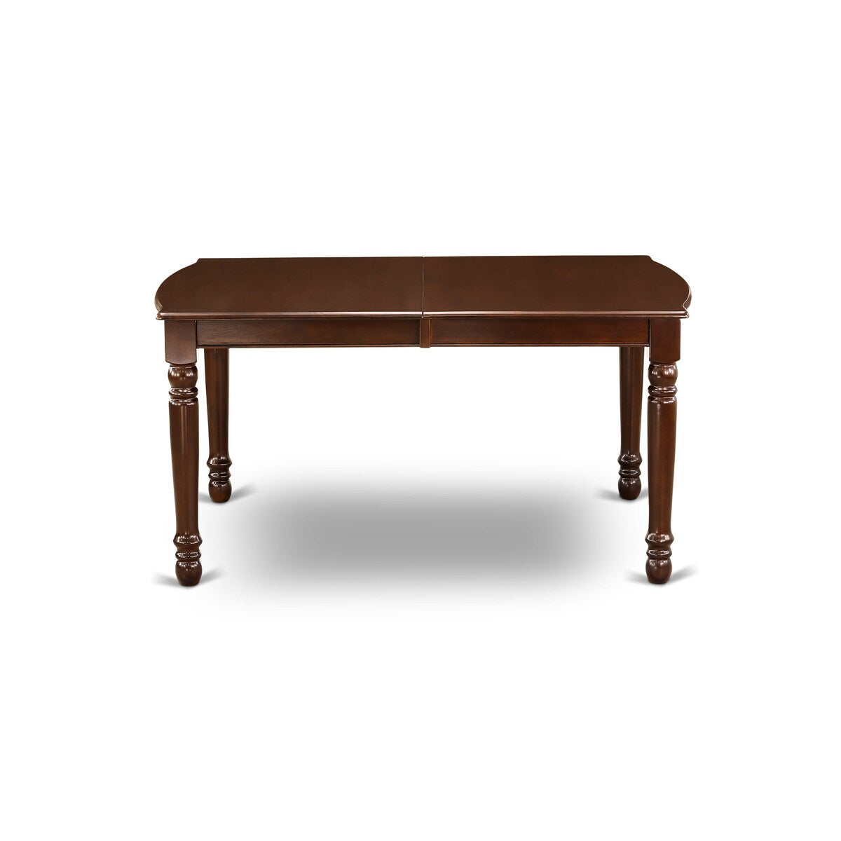 East West Furniture Dining Set Includes a Rectangle Dining Room Table and Wood Seat Chairs, Mahogany (Pieces Option)