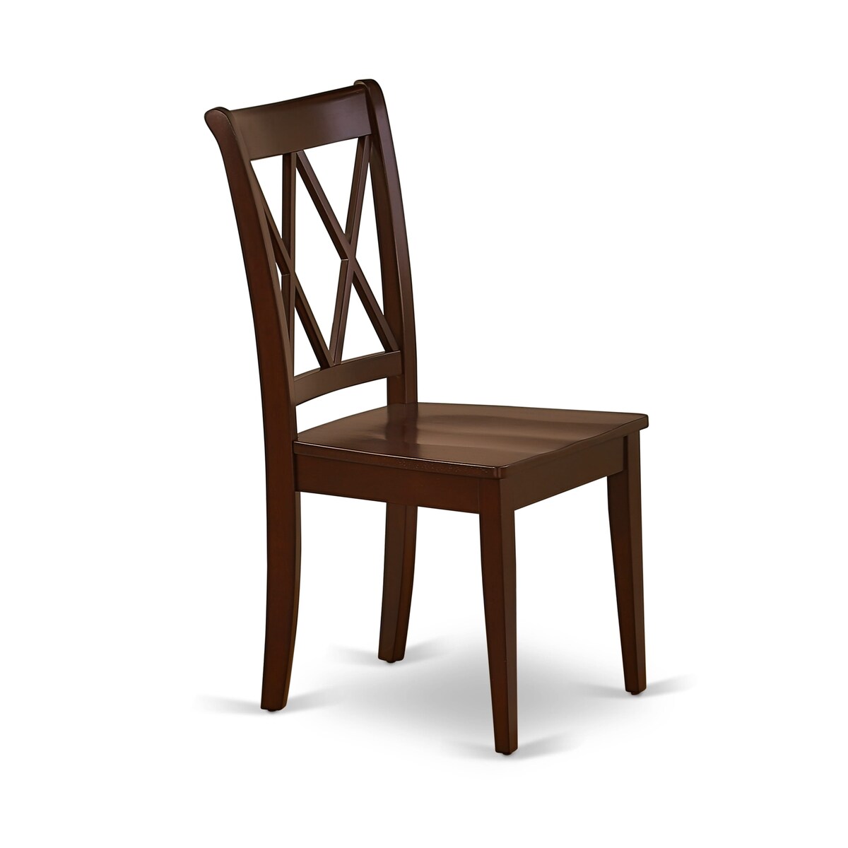 East West Furniture Dining Set Includes a Rectangle Dining Room Table and Wood Seat Chairs, Mahogany (Pieces Option)