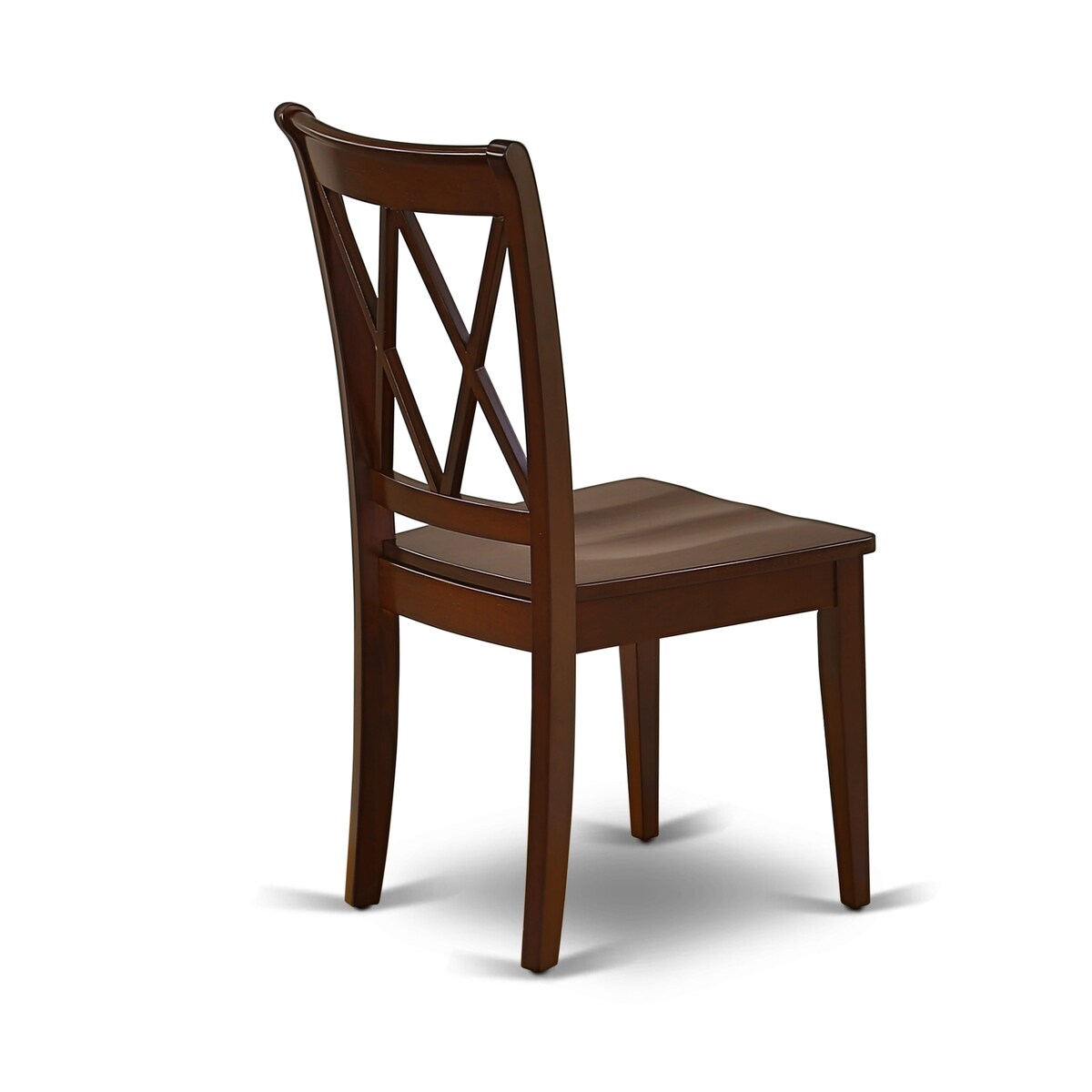 East West Furniture Dining Set Includes a Rectangle Dining Room Table and Wood Seat Chairs, Mahogany (Pieces Option)