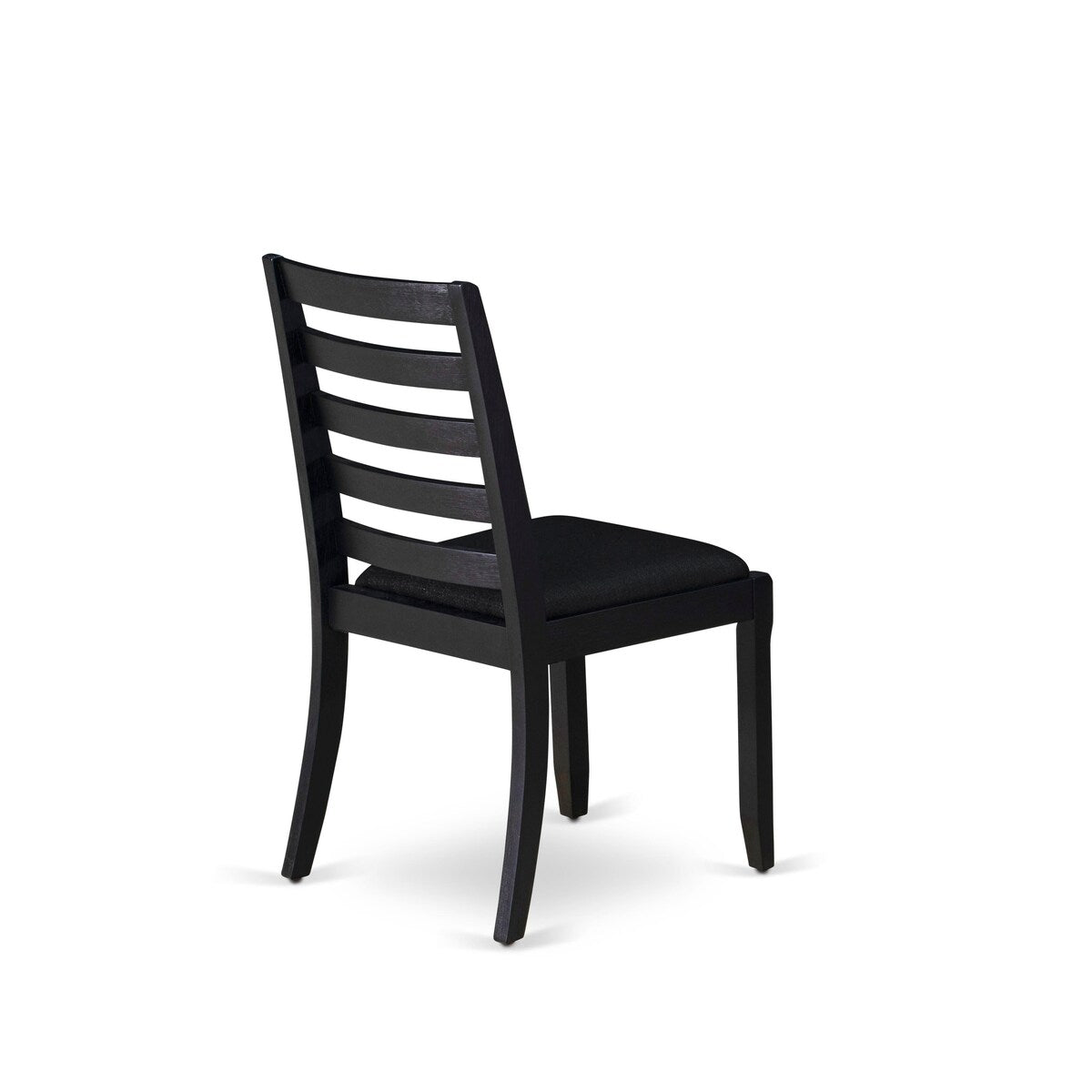 East West Furniture Dining Set Includes a Round Table and Stackable Kitchen Chairs, Black (Pieces & Seat Type Options)