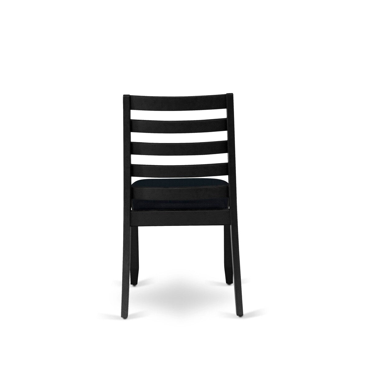 East West Furniture Dining Set Includes a Round Table and Stackable Kitchen Chairs, Black (Pieces & Seat Type Options)