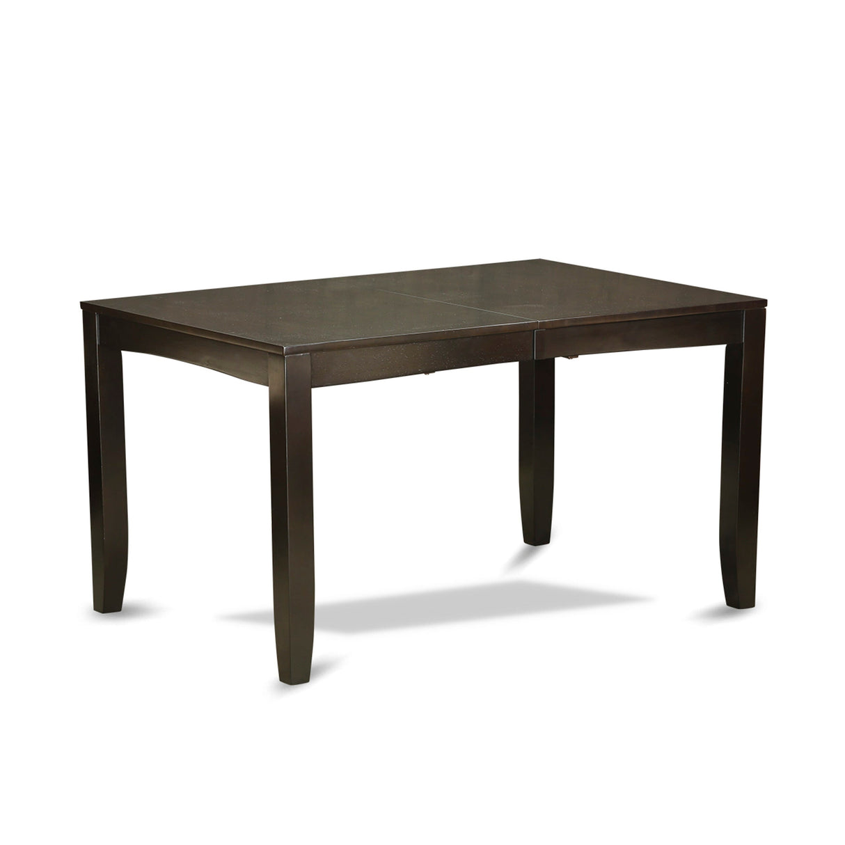 East West Furniture Dining Table Set- a Dinner Table and 6 Dining Room Chairs, Cappuccino (Seat Options)