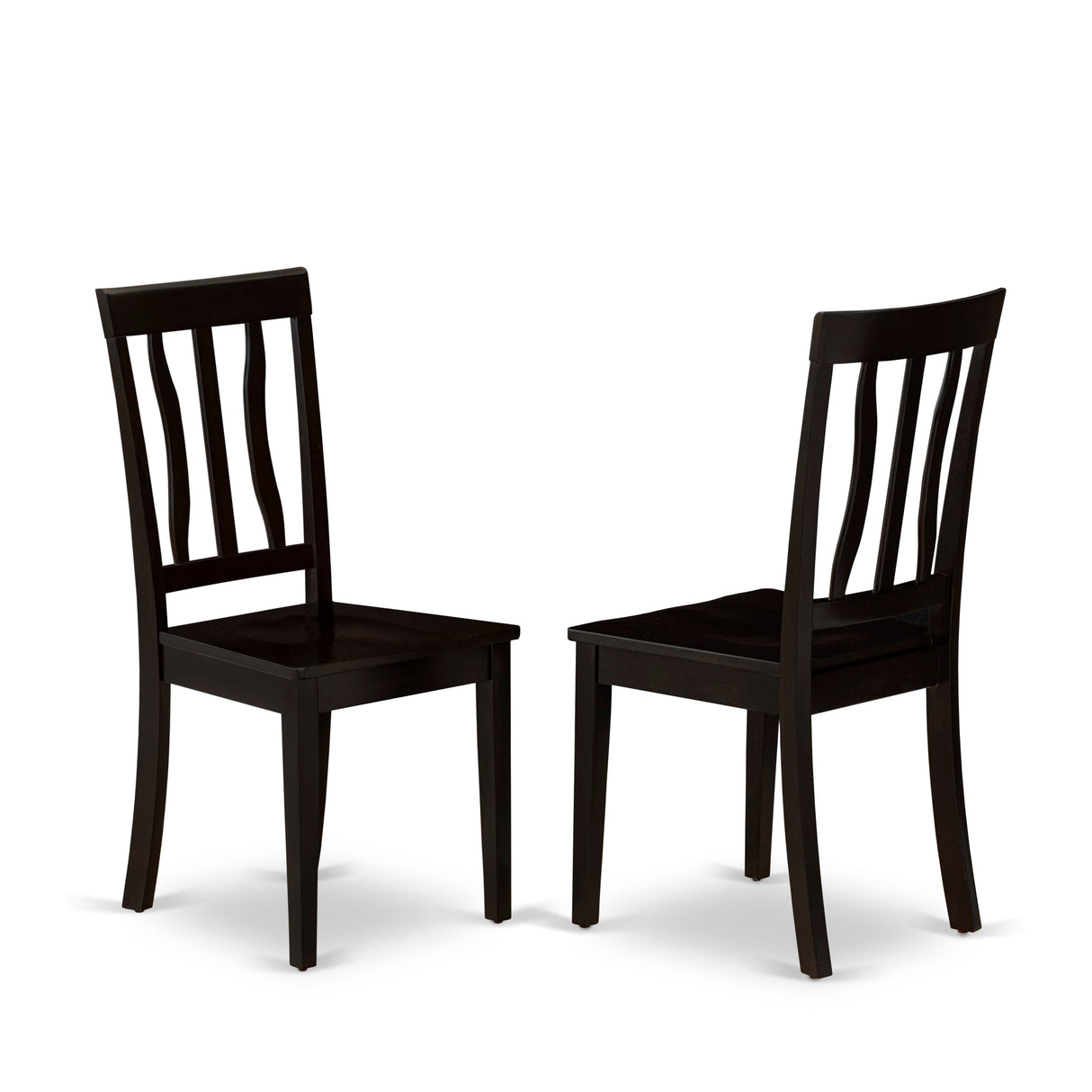 East West Furniture Dining Table Set- a Dinner Table and 6 Dining Room Chairs, Cappuccino (Seat Options)