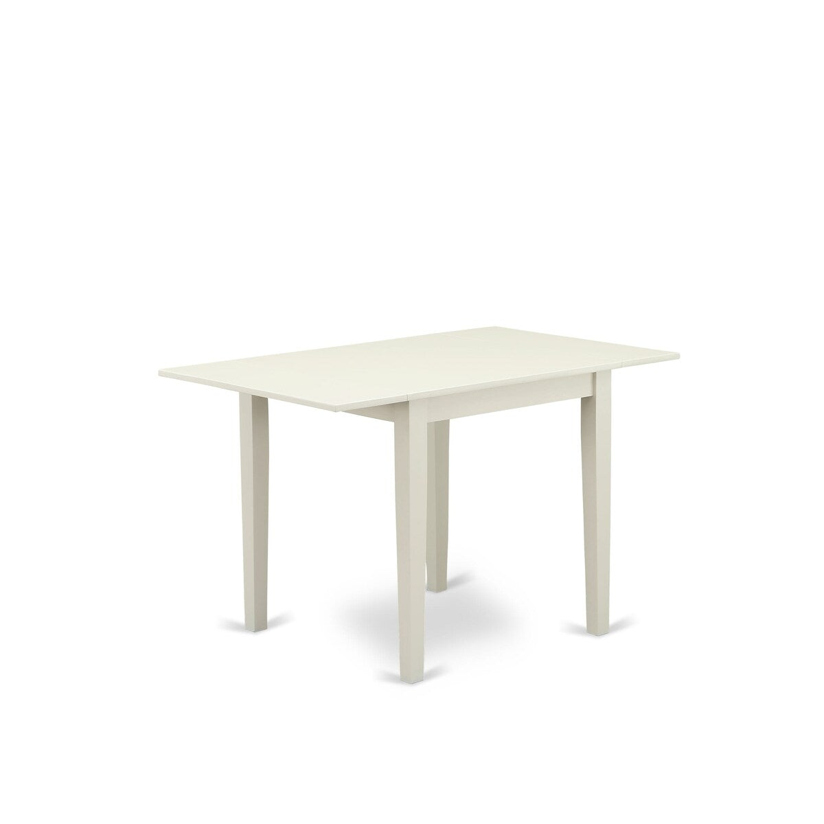 East West Furniture Dining Table Set- a Rectangle Dining Room Table and Wooden Seat Chairs, Linen White (Pieces Options)