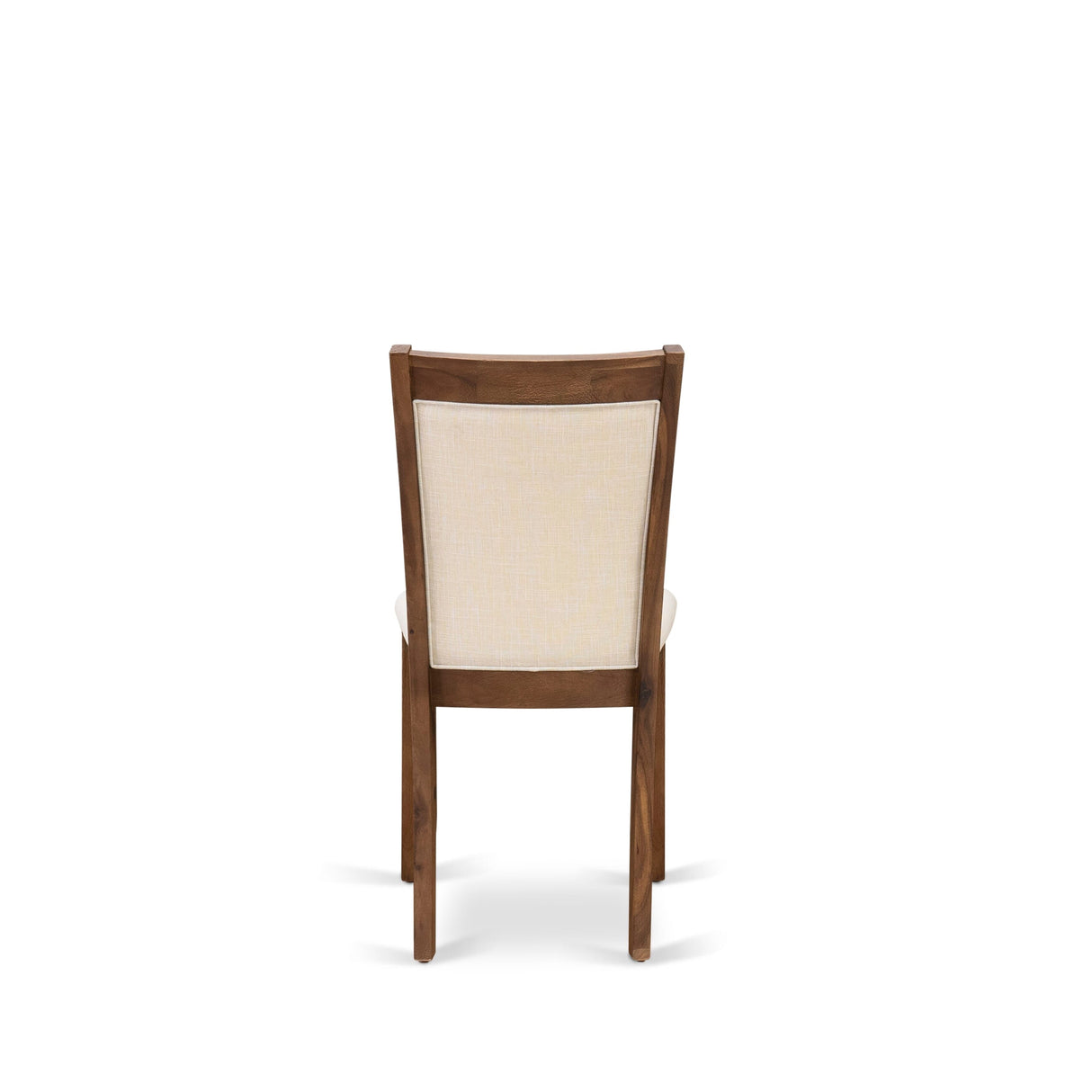 East West Furniture Dining Table Set- a Wooden Table and Light Beige Linen Fabric Chairs,(Pieces Options)