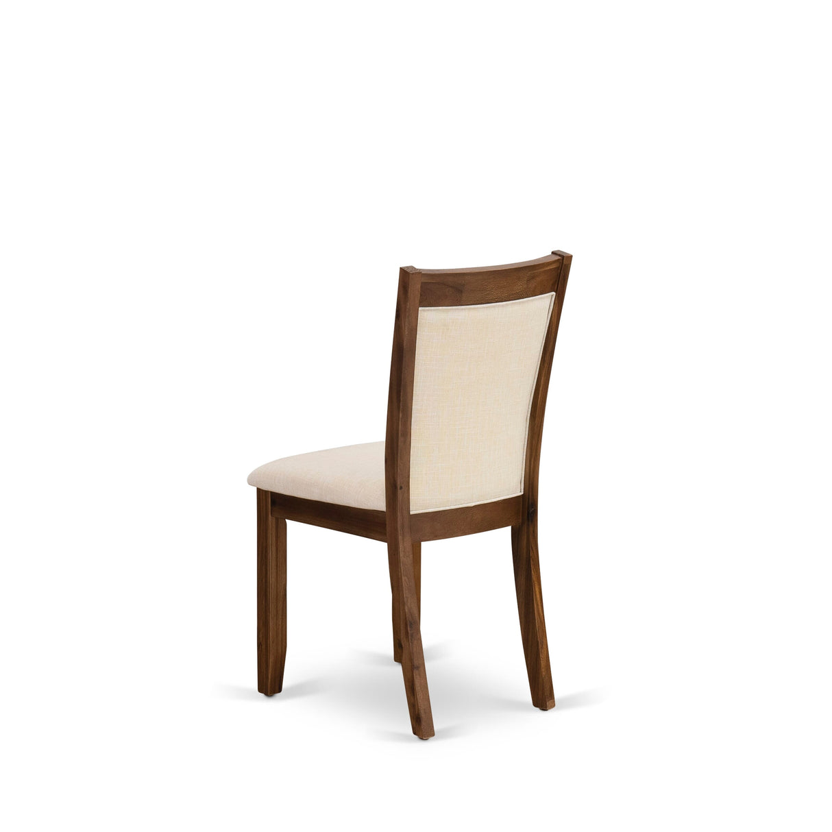 East West Furniture Dining Table Set- a Wooden Table and Light Beige Linen Fabric Chairs,(Pieces Options)