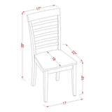 East West Furniture Dining Table Set Consist of an Oval Table with Butterfly Leaf and Dining Chairs (Chair Seat Type Options)