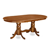 East West Furniture Dining Table Set Consist of an Oval Table with Butterfly Leaf and Dining Chairs (Chair Seat Type Options)