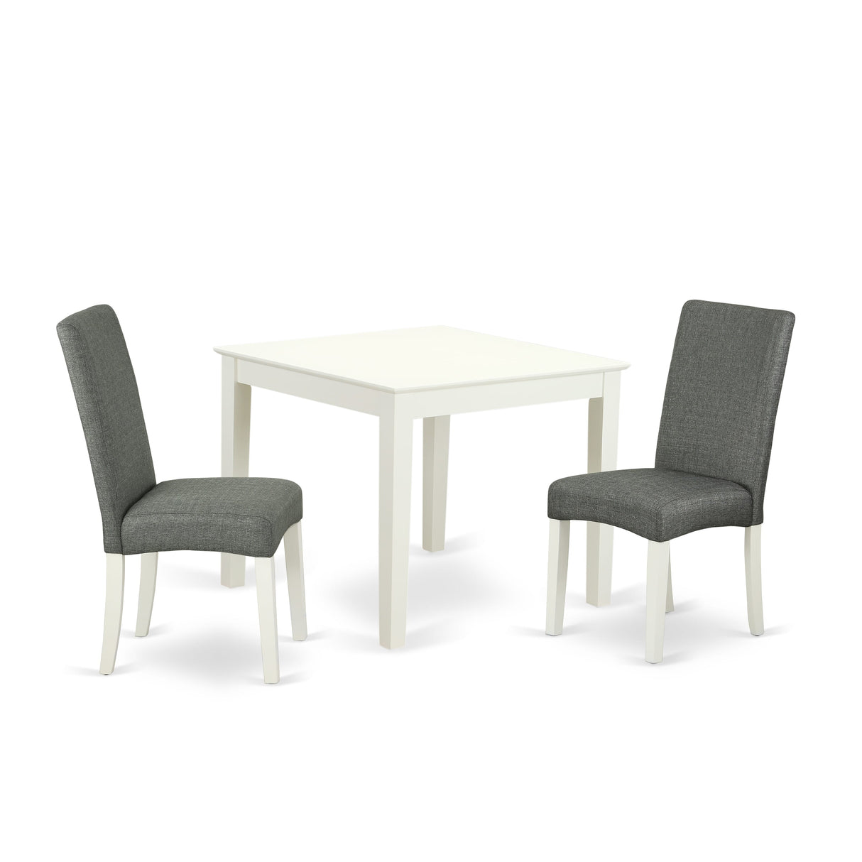 East West Furniture Dining Table Set Includes a Square Wooden Table and Dining Chairs (Pieces Options)