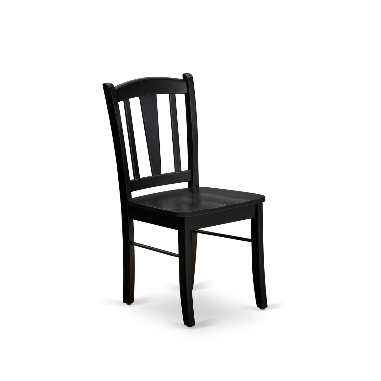 East West Furniture Dublin Kitchen Dining Chairs - Slat Back Wood Seat Chairs, Set of 2, (Finish Options)