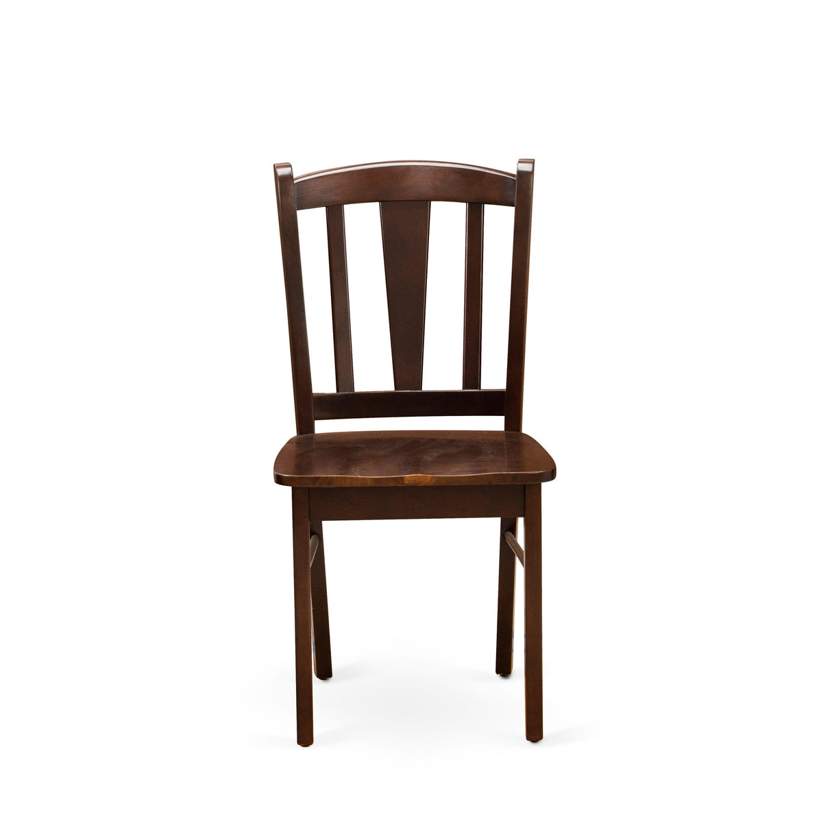 East West Furniture Dublin Kitchen Dining Chairs - Slat Back Wood Seat Chairs, Set of 2, (Finish Options)